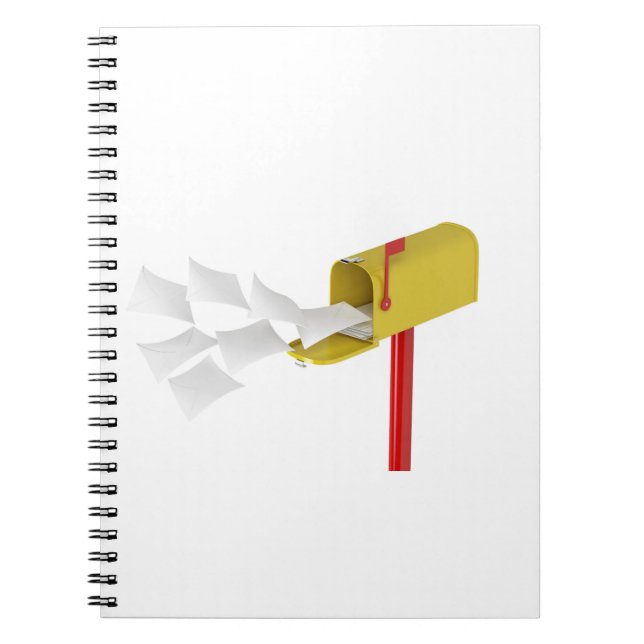 Mailbox with flying letters notebook (Front)