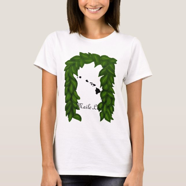 Maile Lei with Hawaiian Island Shirt (Front)