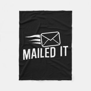 Mailed It Postman Gift For Mail Carrier Workers  Fleece Blanket