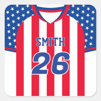 Maillot de foot USA Autocollant Nom Numéro Personn