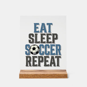 Maillot de football Manger Dormir Répéter Typograp
