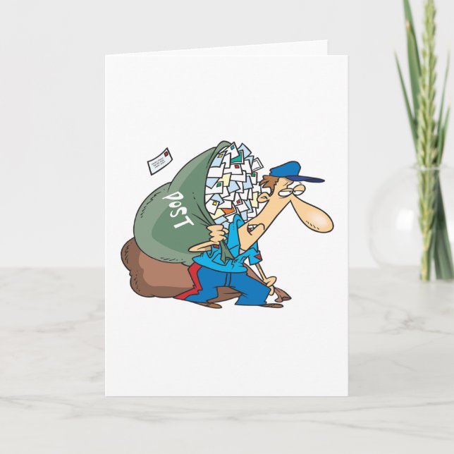 Mailman Carrying A Large Sack Card (Front)