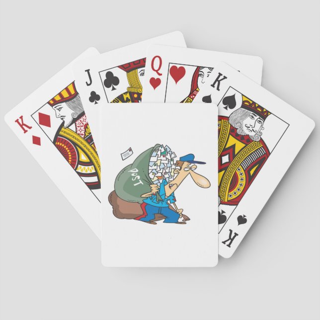 Mailman Carrying A Large Sack Playing Cards (Back)