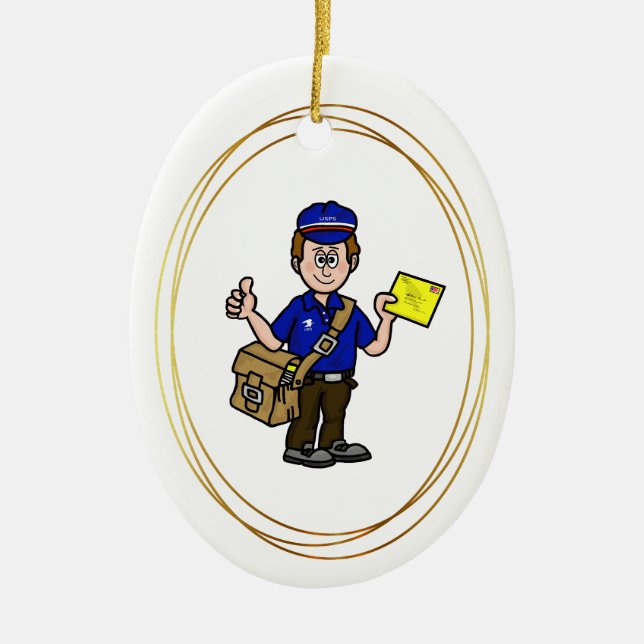 Mailman Christmas Ornament (Front)