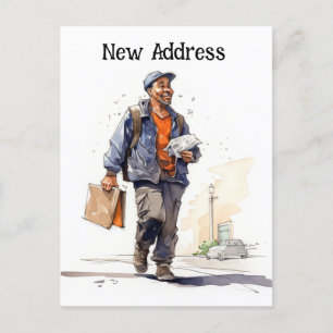 Mailman Moving Announcement Postcard