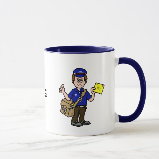 Mailman Personalized Name Mug (Right)