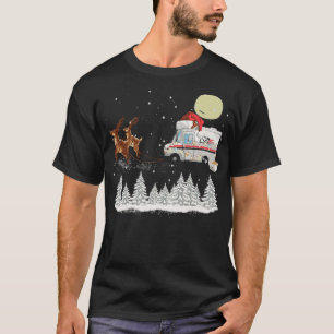 Mailman Postal Truck Mail Carrier Xmas Funny anima T-Shirt