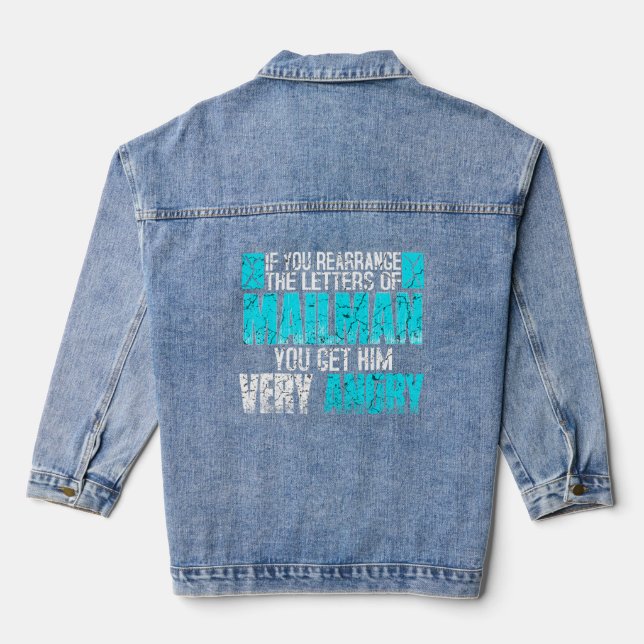 Mailman Postman Postal Worker  12  Denim Jacket (Back)