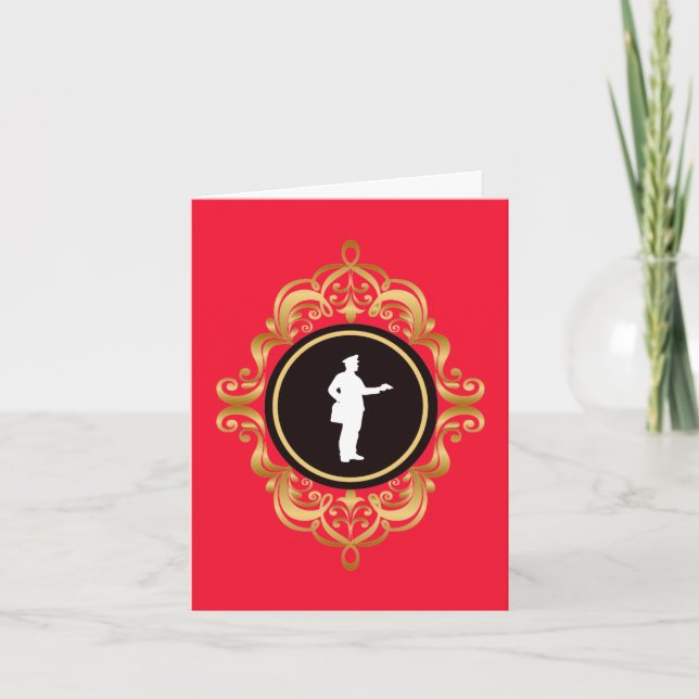 Mailman Silhouette Customize Greeting Card (Front)