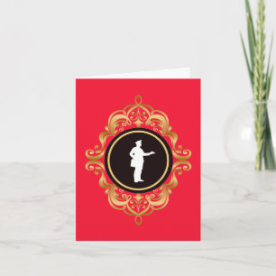 Mailman Silhouette Customize Greeting Card