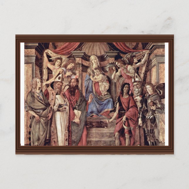 Main Altarpiece Plate: Enthroned Madonna Four Postcard (Front)