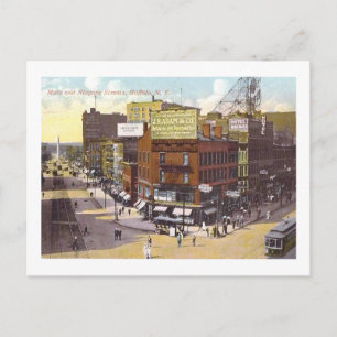 Main and Niagara Sts., Buffalo, New York Vintage Postcard