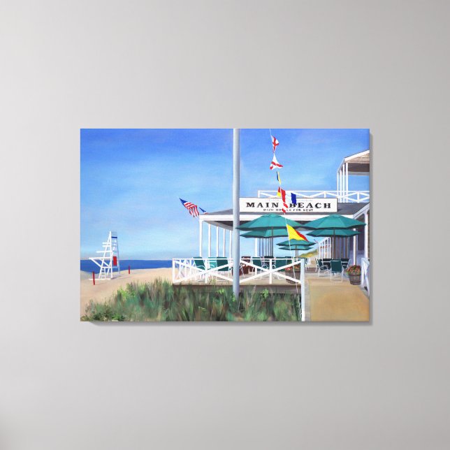 Main Beach Pavillion East Hampton Canvas Print (Front)