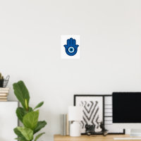 Main Blue Hamsa - Poster d'énergie pacifique