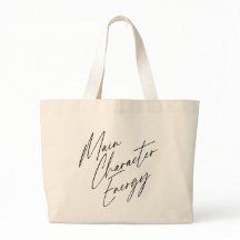 Main Character Energy Book Lover Jumbo Tote Bag