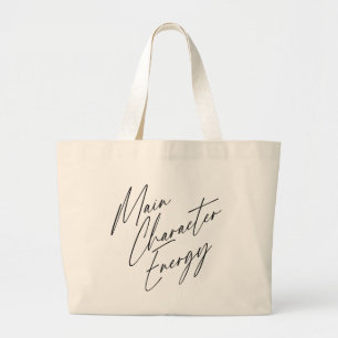 Main Character Energy Book Lover Jumbo Tote Bag