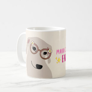 Main Character Energy Cute Dog Glasses Mug