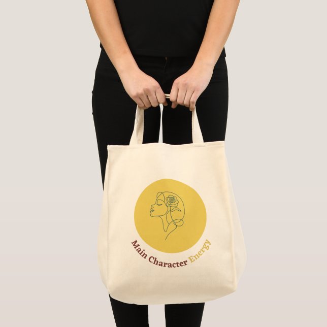 Main character energy soft tote bag (Front (Product))