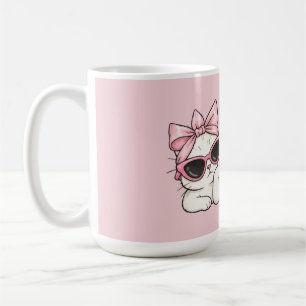 Main Character Mood Cute Pink Cat Mug