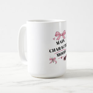 Main Character Mood Pink Bow Ceramic Mug