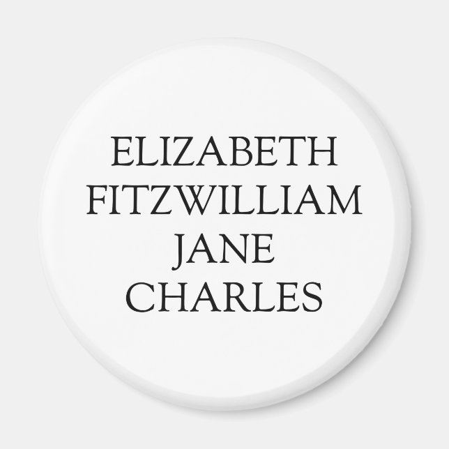 Main Characters from Pride and Prejudice Magnet (Front)