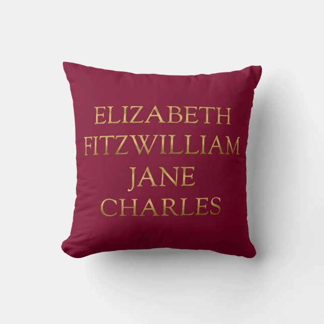 Main Characters from Pride and Prejudice Throw Pillow (Front)
