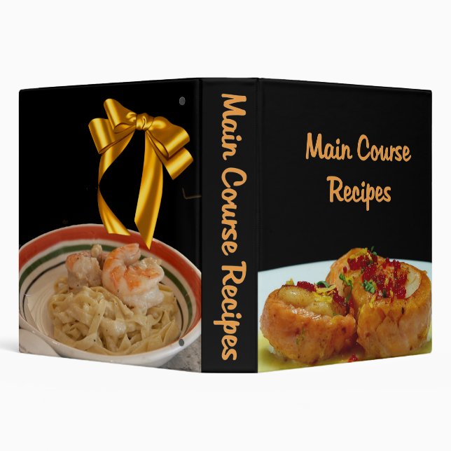 Main Course Recipes Keepsake Binder (Background)