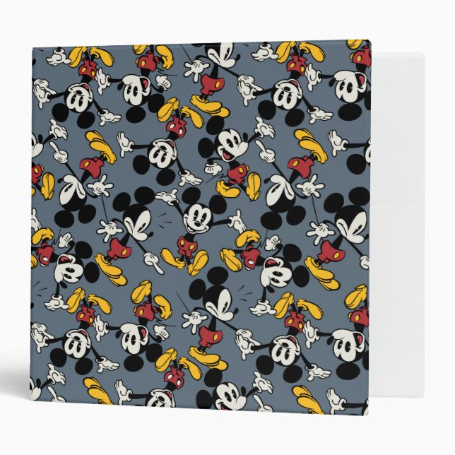 Main Mickey Shorts | Blue Icon Pattern Binder (Front/Inside)