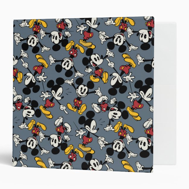 Main Mickey Shorts | Blue Icon Pattern Binder (Front/Inside)