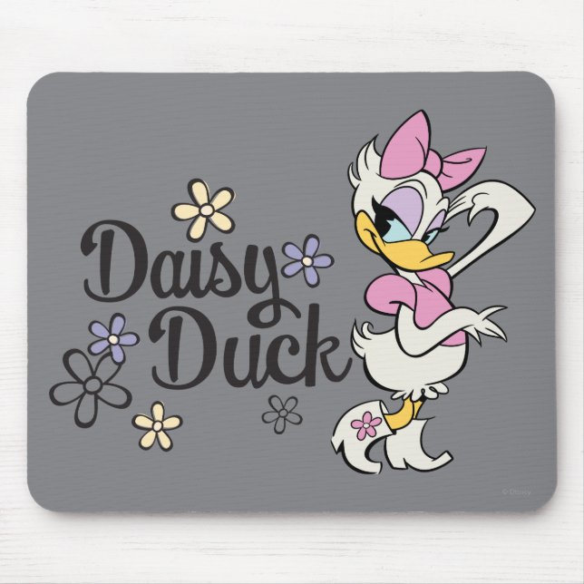 Main Mickey Shorts | Daisy with Flowers Mouse Pad (Front)