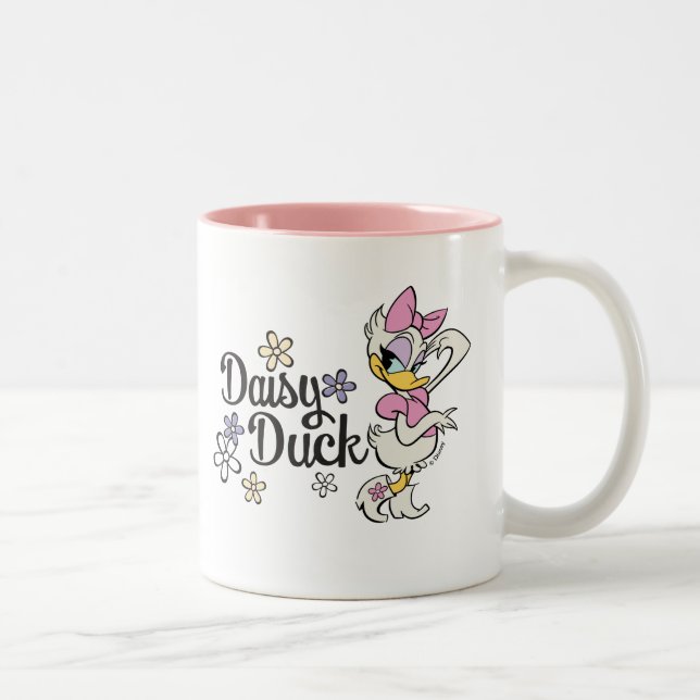 Main Mickey Shorts | Daisy with Flowers Two-Tone Coffee Mug (Right)