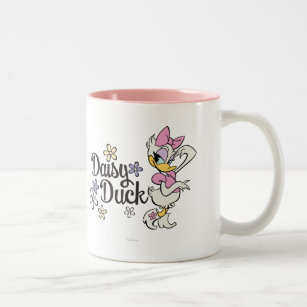 Main Mickey Shorts   Daisy with Flowers Two-Tone Coffee Mug