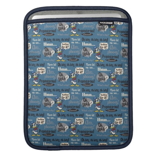Main Mickey Shorts | Donald Duck Blue Pattern iPad Sleeve (Front Device)