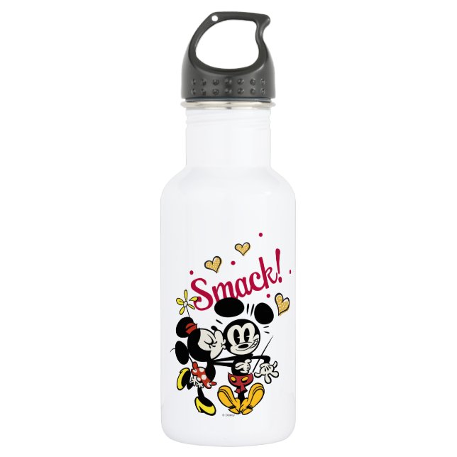 Main Mickey Shorts | Kiss on Cheek 532 Ml Water Bottle (Front)