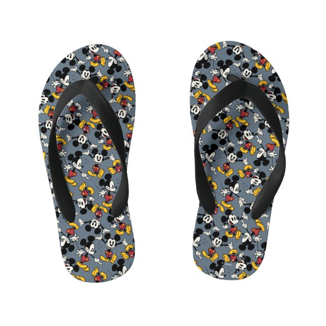 Main Mickey Shorts | Mickey Pattern Kid's Flip Flops (Footbed)