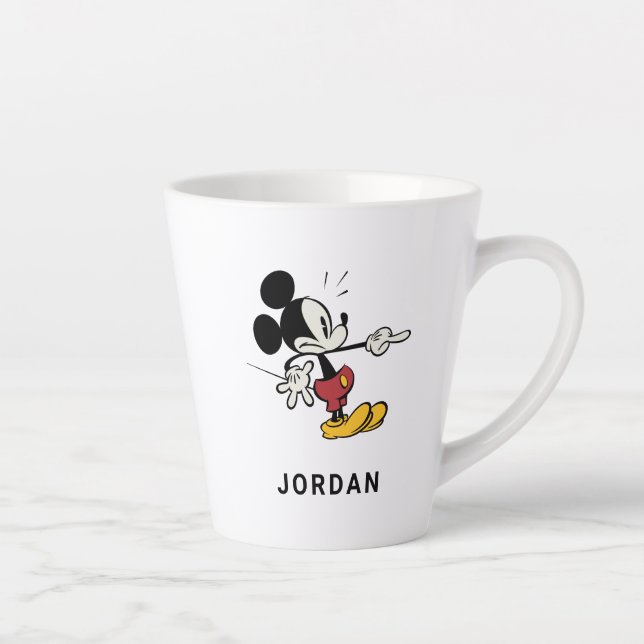 Main Mickey Shorts | Mickey Pointing Out Latte Mug (Right)
