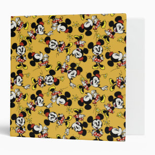 Main Mickey Shorts   Minnie Mouse Orange Pattern Binder