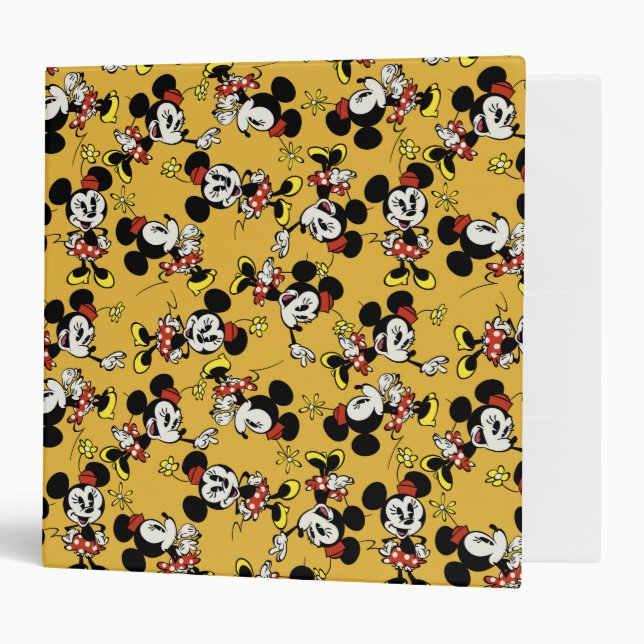 Main Mickey Shorts | Minnie Mouse Orange Pattern Binder (Front/Inside)