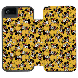 Main Mickey Shorts   Minnie Mouse Orange Pattern Incipio Watson™ iPhone 5 Wallet Case