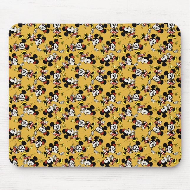 Main Mickey Shorts | Minnie Mouse Orange Pattern Mouse Pad (Front)
