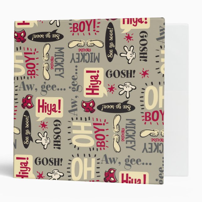Main Mickey Shorts | Phrase Icon Pattern Binder (Front/Inside)