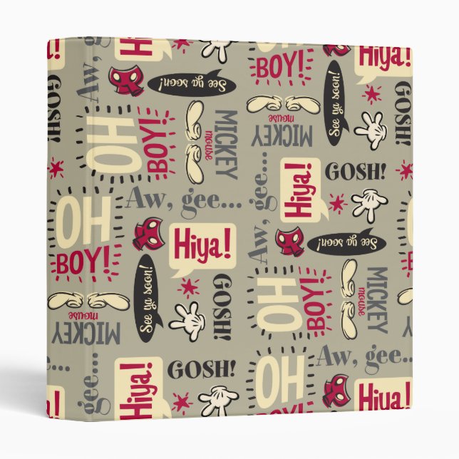Main Mickey Shorts | Phrase Icon Pattern Binder (Front/Spine)