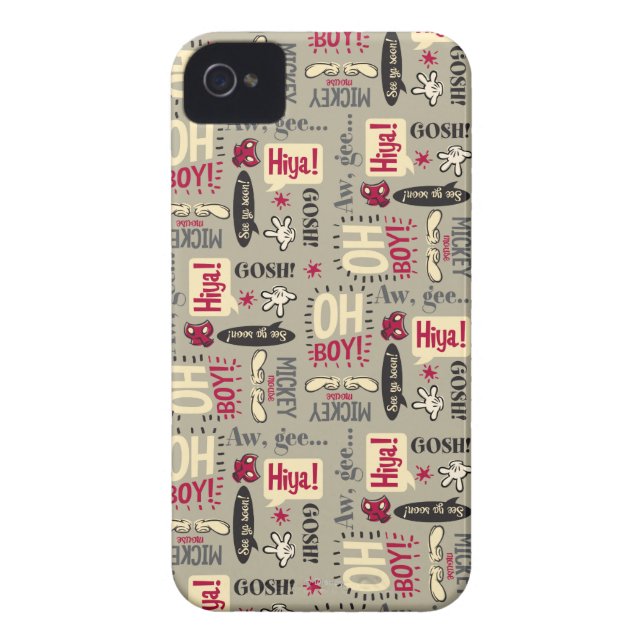 Main Mickey Shorts | Phrase Icon Pattern Case-Mate iPhone Case (Back)