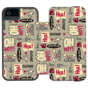 Main Mickey Shorts   Phrase Icon Pattern Incipio Watson™ iPhone 5 Wallet Case