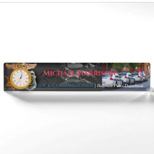 Main Police officer from Department themed Picture Nameplate