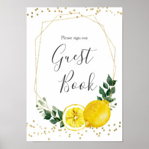 Main presser citron signe Guest Book Poster