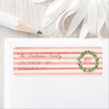 Main rétro tirée rouge vert de Noël couronne