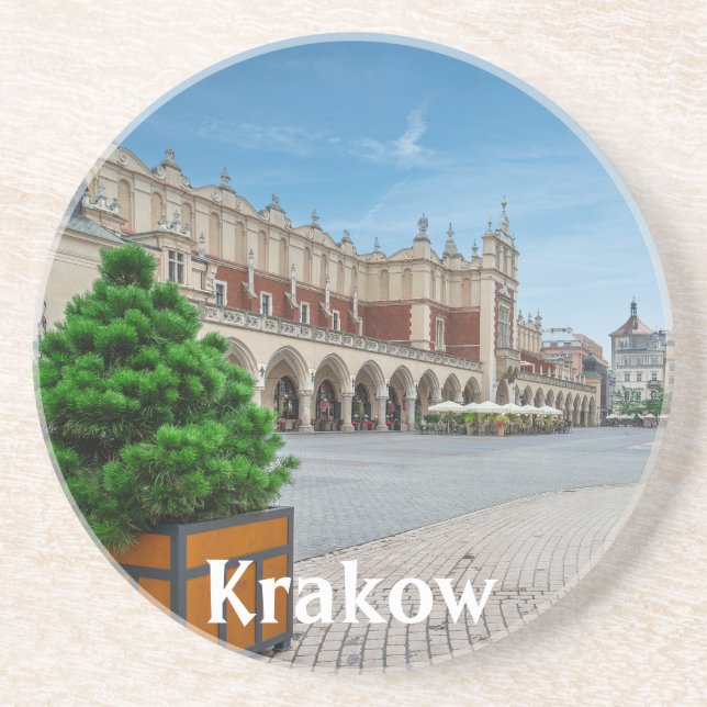 Main square in Krakow old town, Poland Coaster (Front)