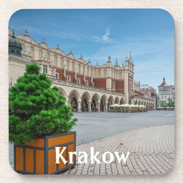 Main square in Krakow old town, Poland Coaster (Front)