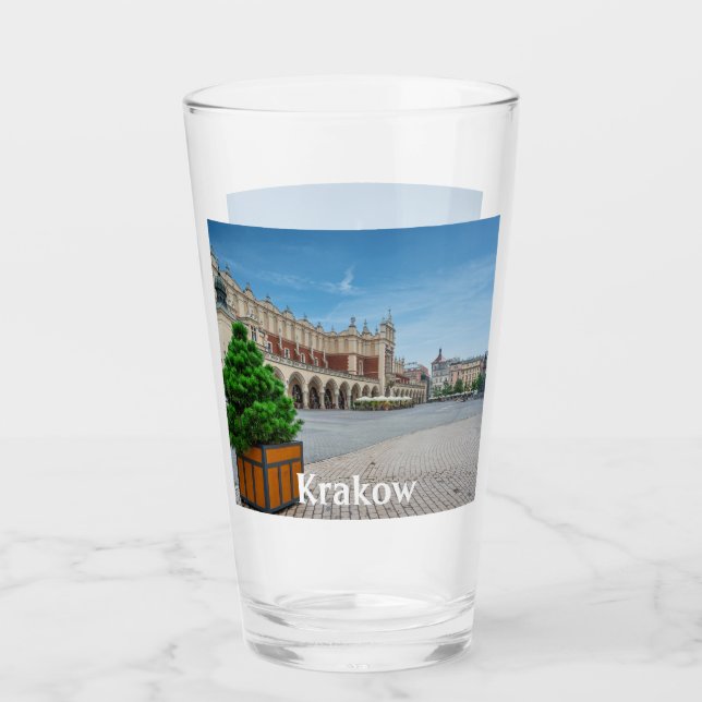 Main square in Krakow old town, Poland Glass (Front)